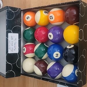 Action cue ball set.